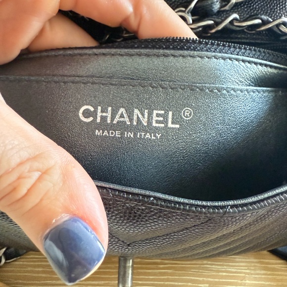 Chanel mini Rectangular in Caviar Chevron 17b iridescent - Picture 14 of 16